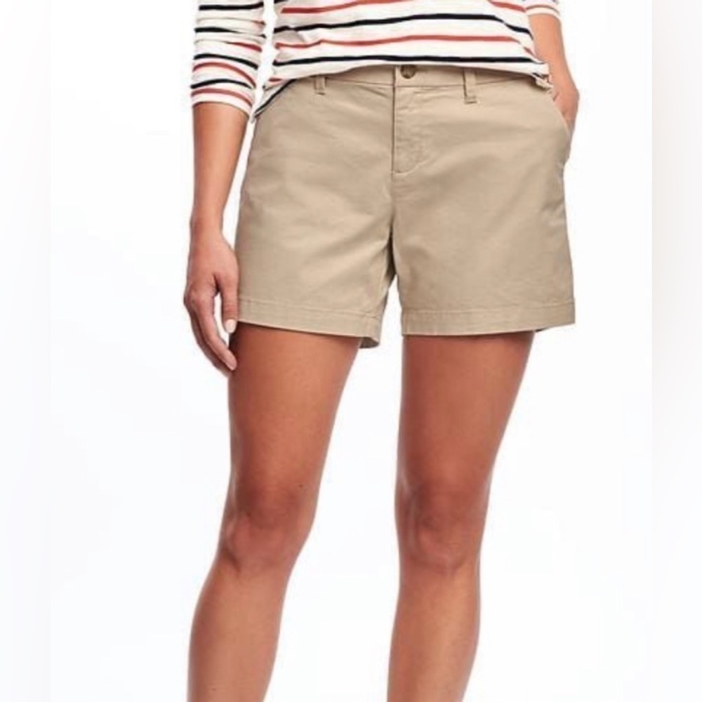 POLO Ralph Lauren Chino Shorts Beige Khaki Pockets Pony Logo Size 10 Casual